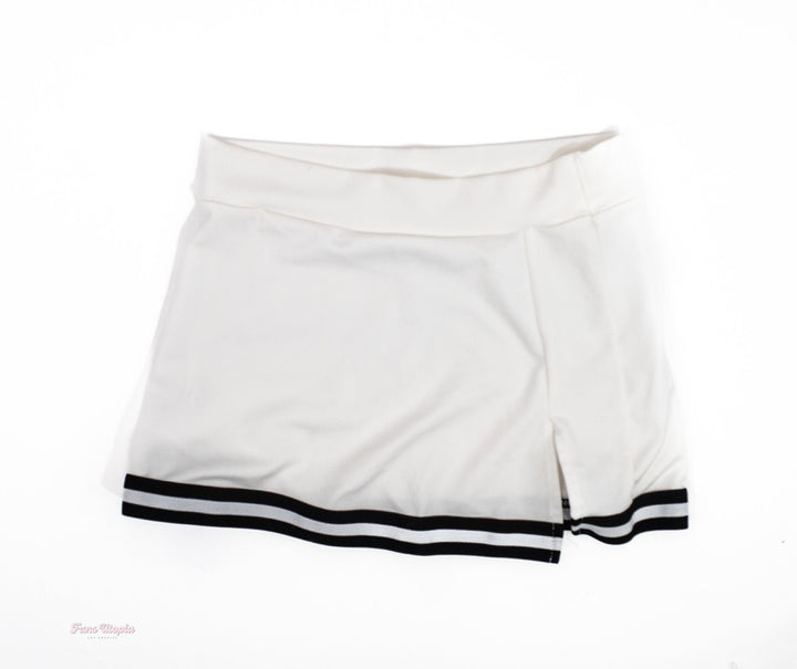 Cheerleader Kait White Black Skirt