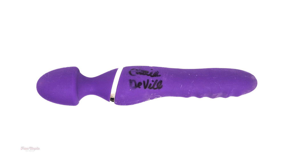 Cherie DeVille Autographed Purple Silver Vibrator + Signed Polaroid - FANS UTOPIA