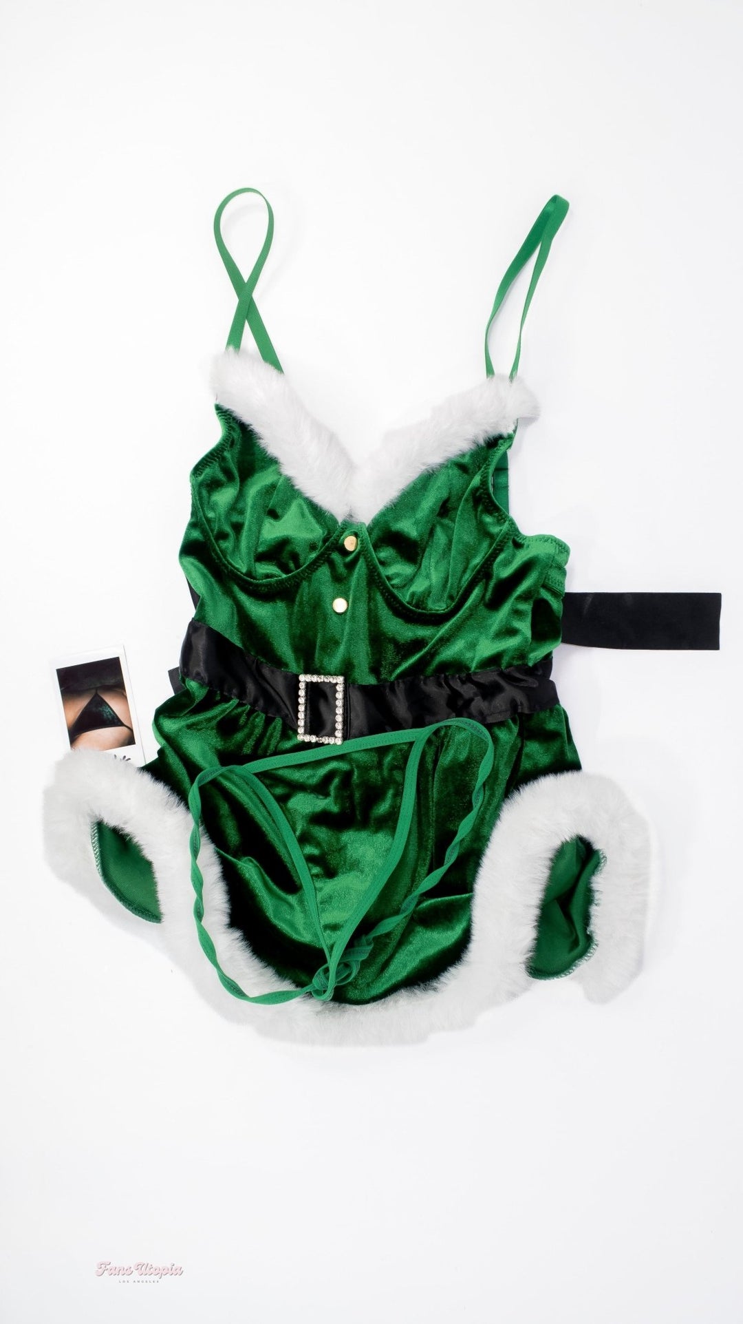 Cherie DeVille Green Santa Negligee & Panties + Autographed Polaroid - FANS UTOPIA