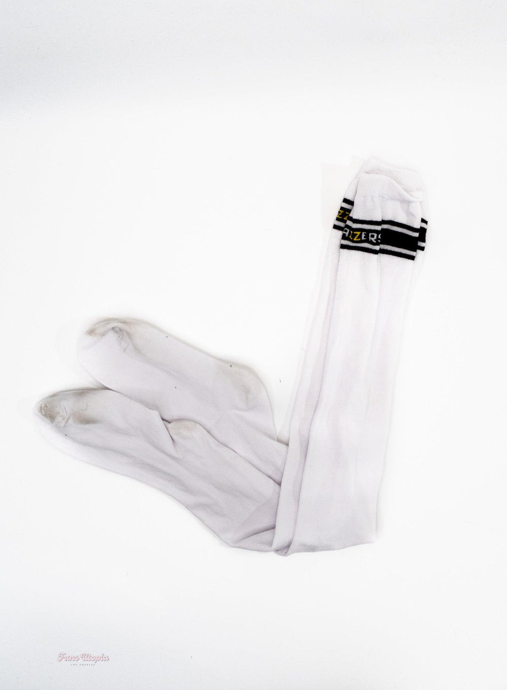 Cherie DeVille White Thigh High Socks + Signed Polaroid - FANS UTOPIA