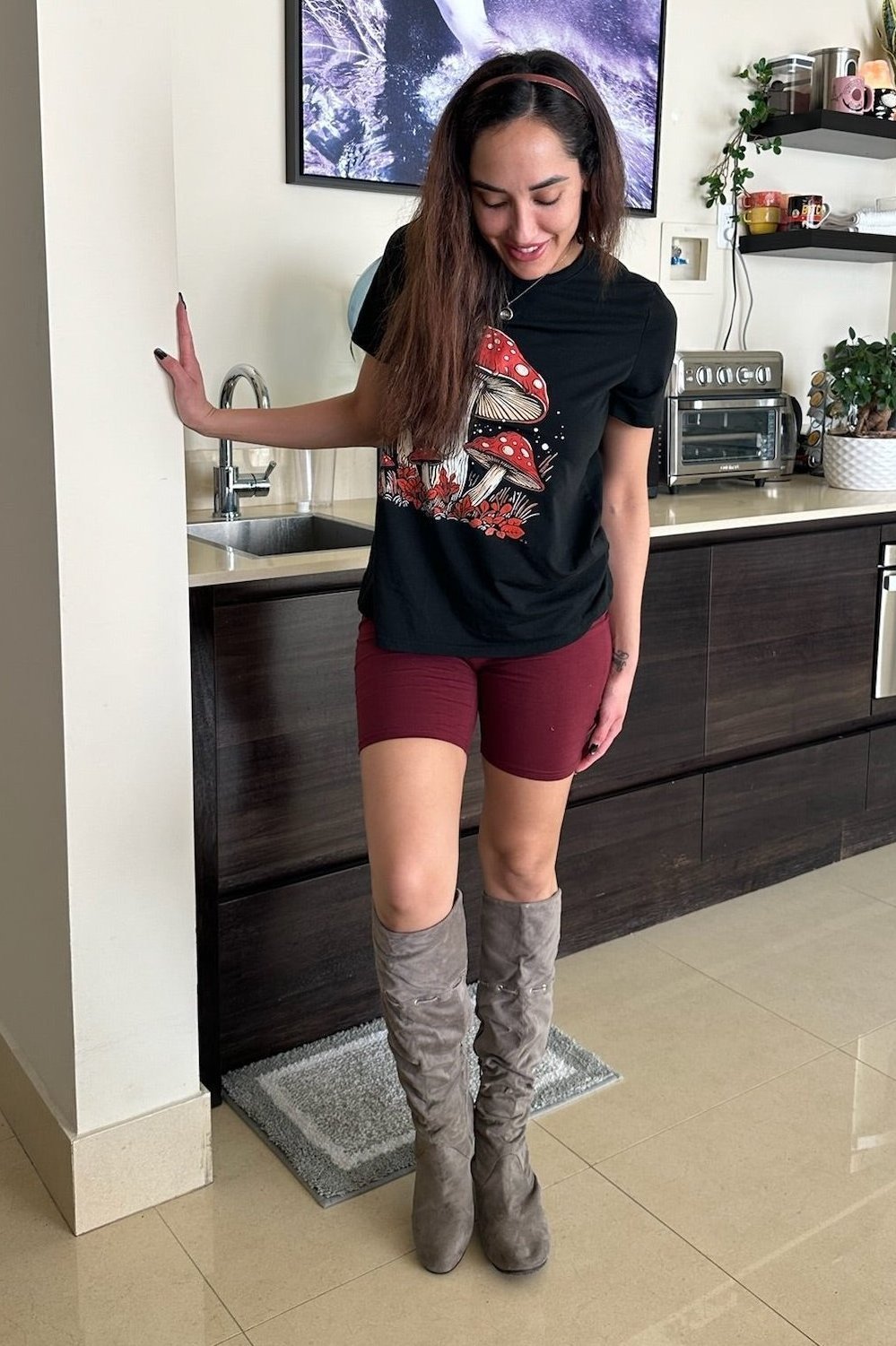 Chloe Amour Grey Knee High Boots - FANS UTOPIA