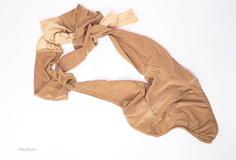 Christiana Cinn Nude Necktied Bodysuit - FANS UTOPIA