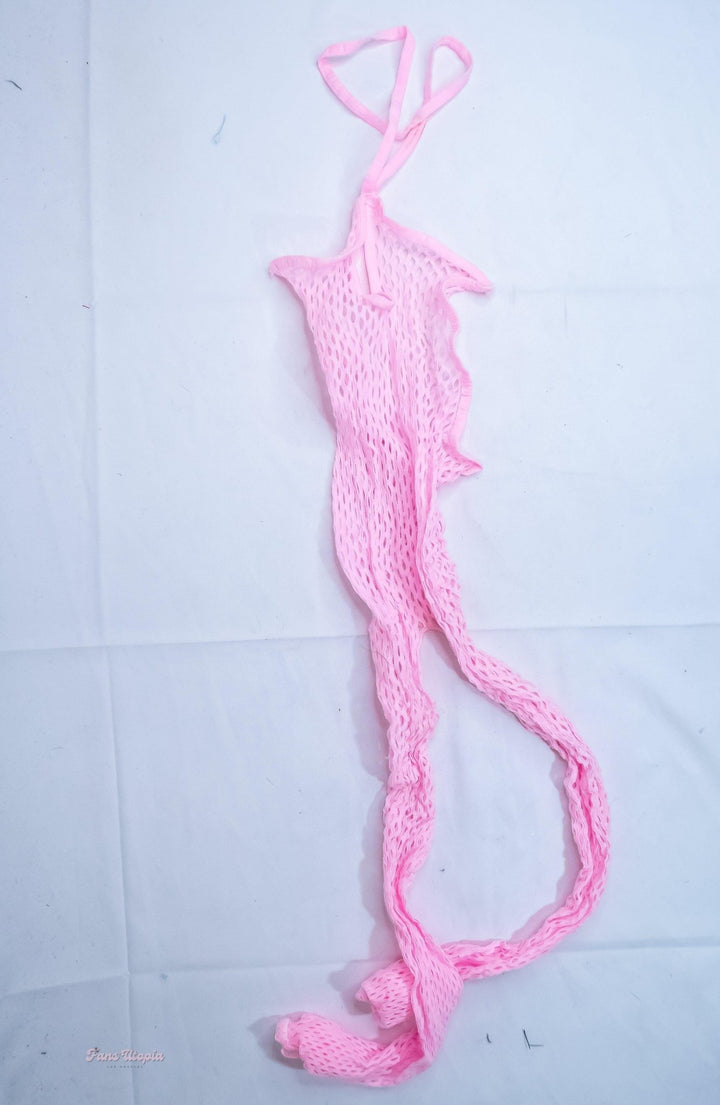 Christina Savoy Pink Fishnet Bodysuit - FANS UTOPIA