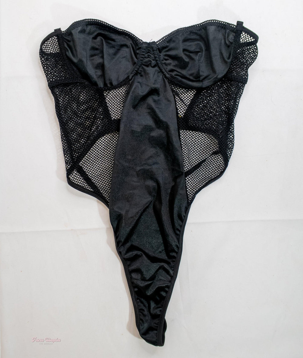 Emma Hix Black Strapless Thong Bodysuit - FANS UTOPIA
