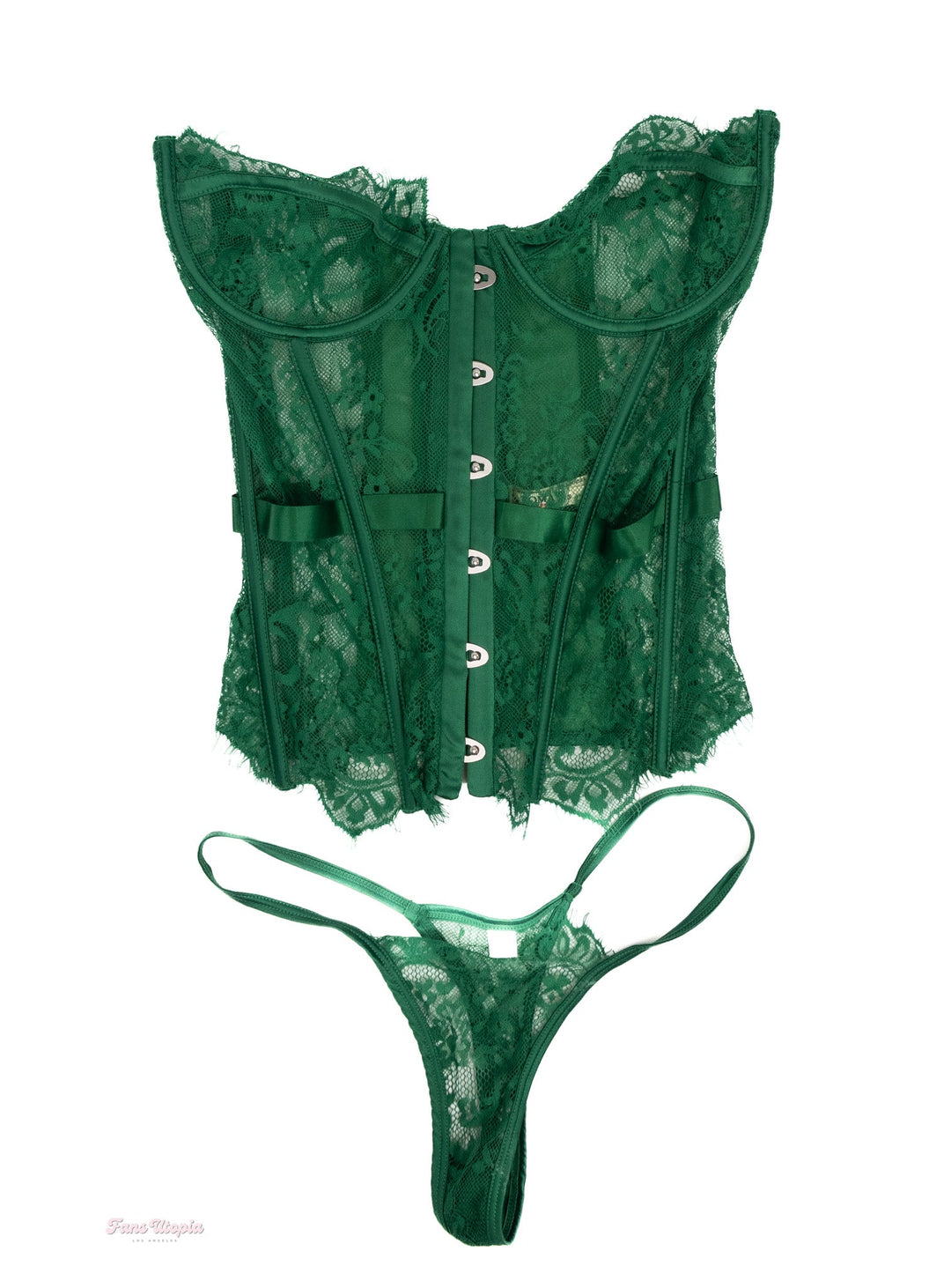 Emma Hix Emerald Green Bustier & Panties