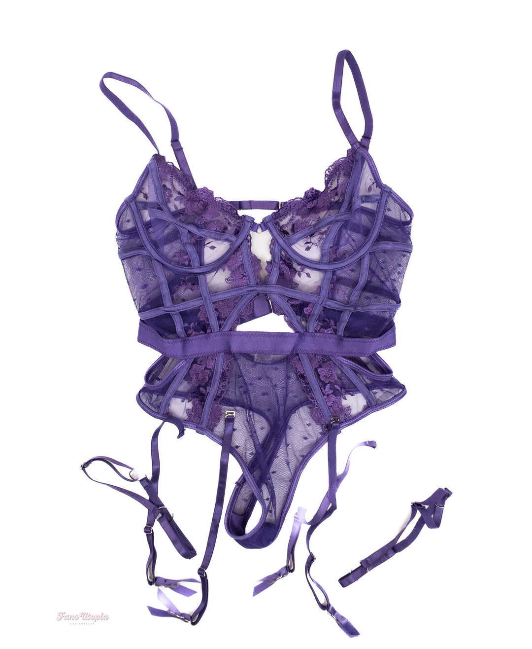 Emma Hix Purple Lace Bodysuit