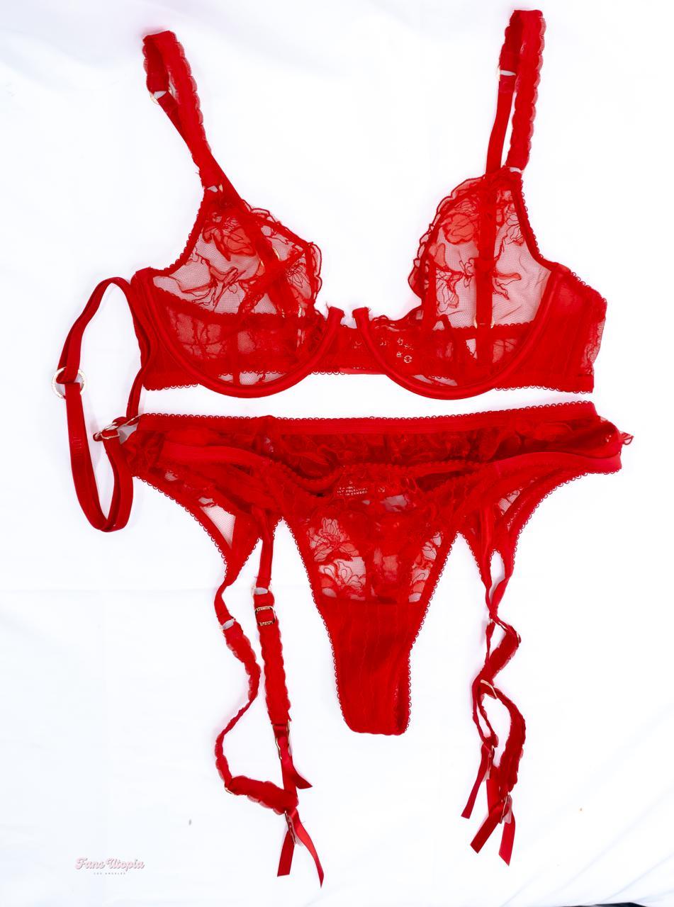 Emma Hix Red Lace Lingerie Set - FANS UTOPIA