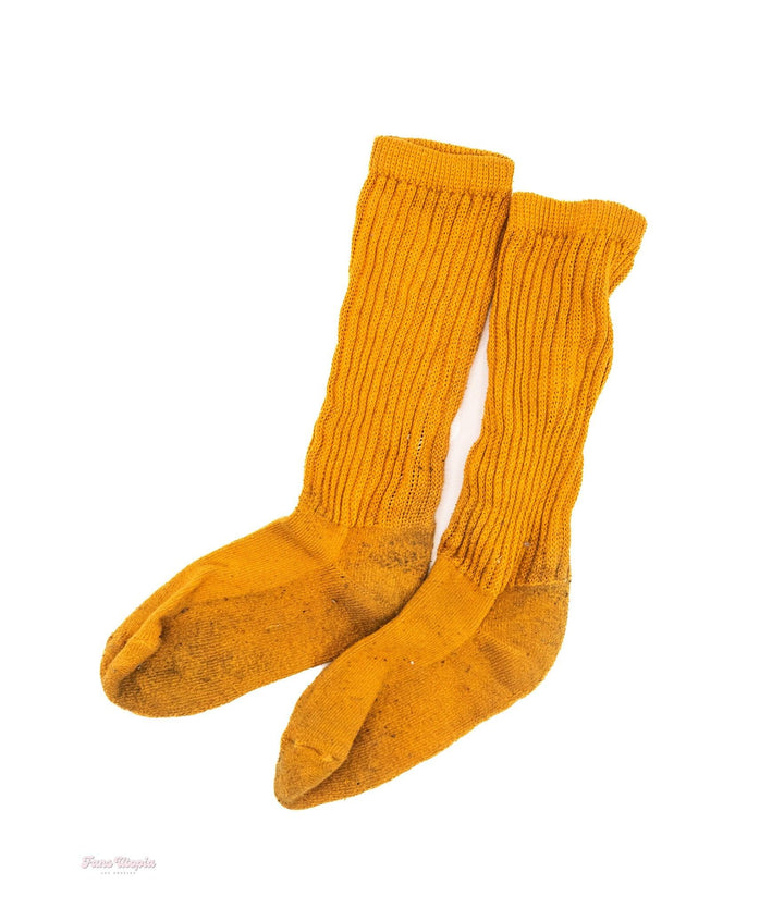 Emma Magnolia Orange Socks - FANS UTOPIA
