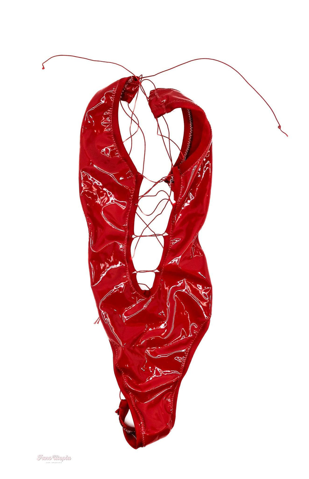 Emma Magnolia Red Plastic Bodysuit - FANS UTOPIA