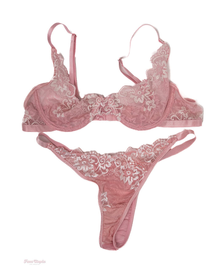 Eva Nyx Pink Lace Bra & Panty Set