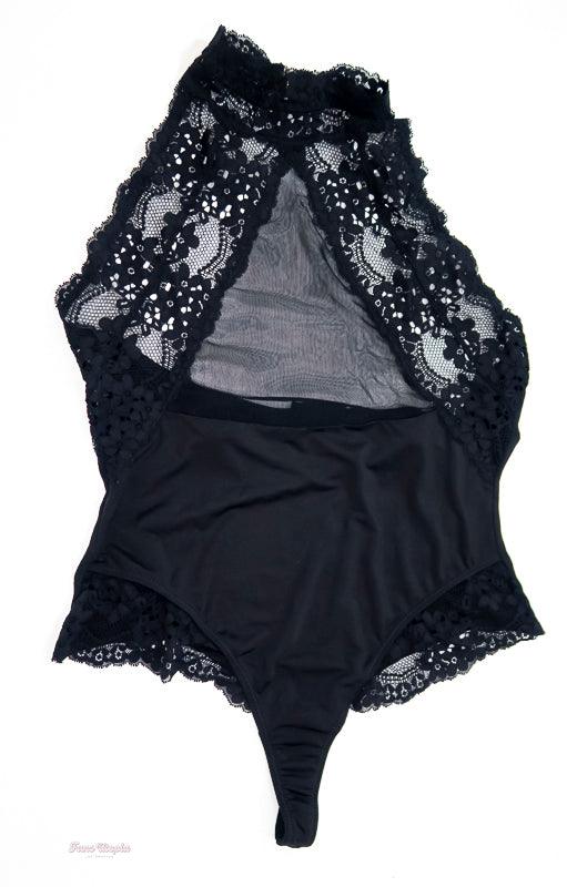 Evelin Stone Black Lace Bodysuit - FANS UTOPIA