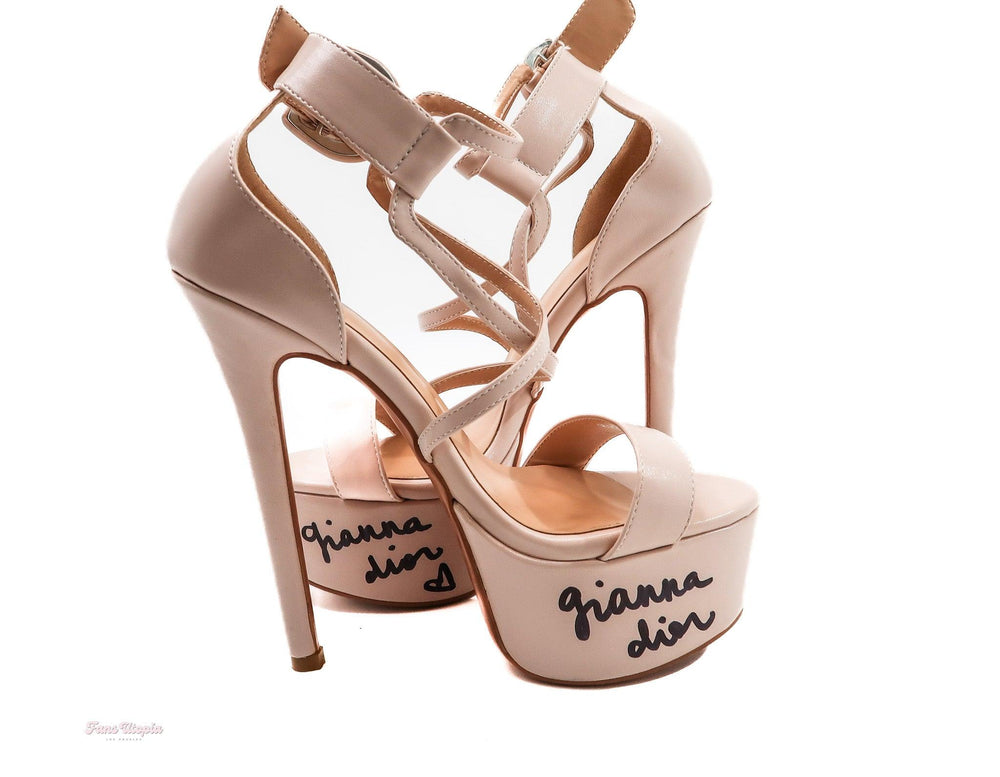 Gianna Dior Autographed Baby Pink Platform Heels - FANS UTOPIA