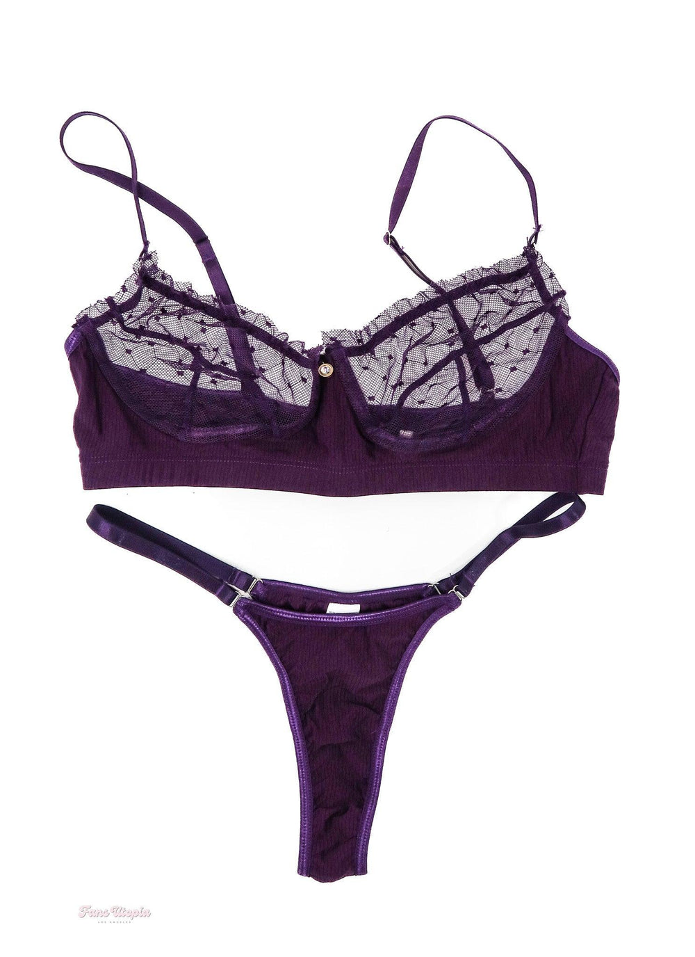 Gianna Dior Purple Lace Bra & Panty Set - FANS UTOPIA