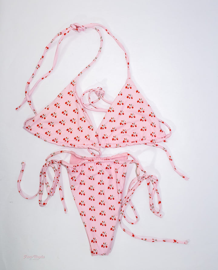 Mia Malkova Pink Strawberry Bikini