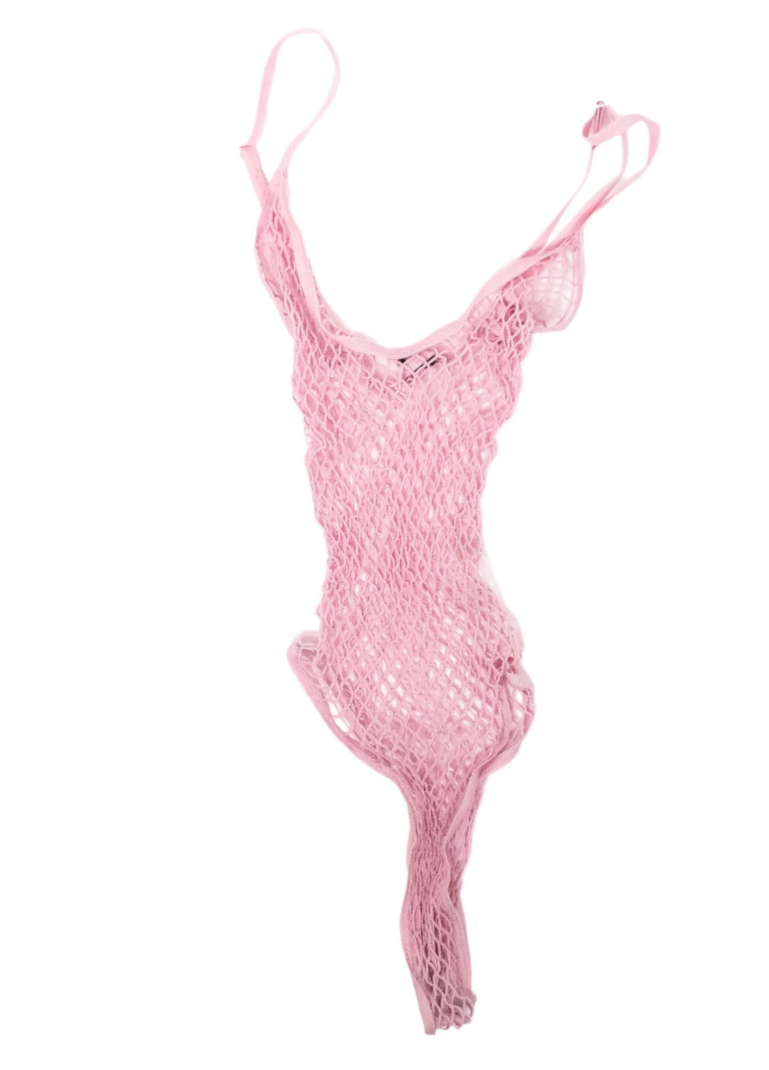 Jane Wilde Baby Pink Fishnet Bodysuit