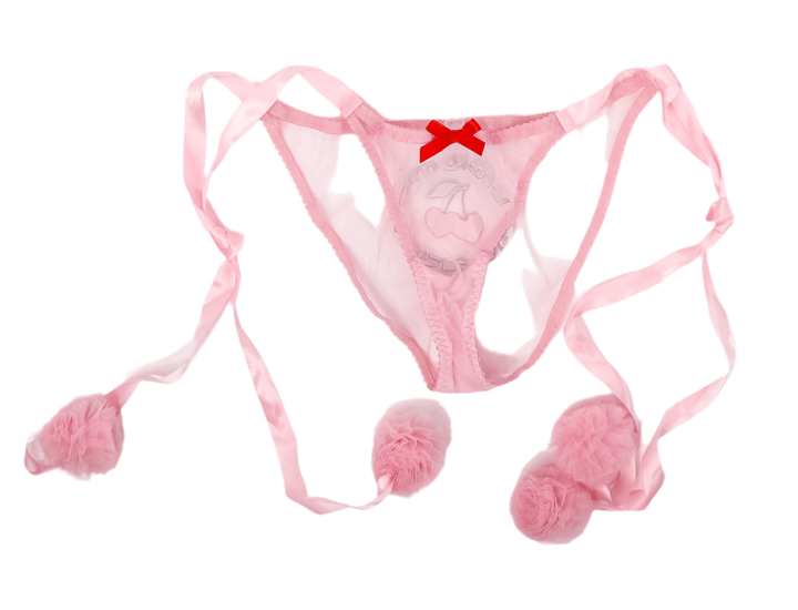 Jane Wilde Pink Mesh AP Ribbon Panties