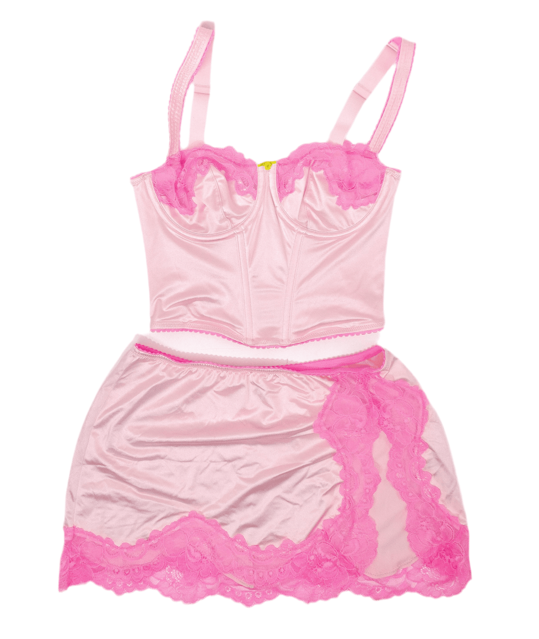 Jane Wilde Pink Sateen & Lace Set + Stripper Heels