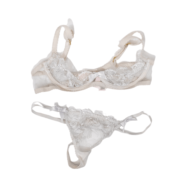 Jane Wilde White AP Lace Bra & Panties Set