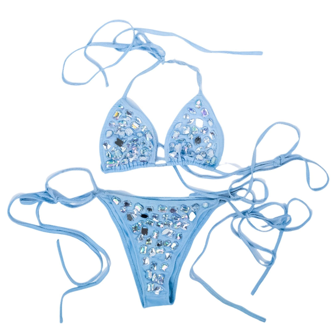 Jasmine Sherni Blue Stone String Bikini - FANS UTOPIA