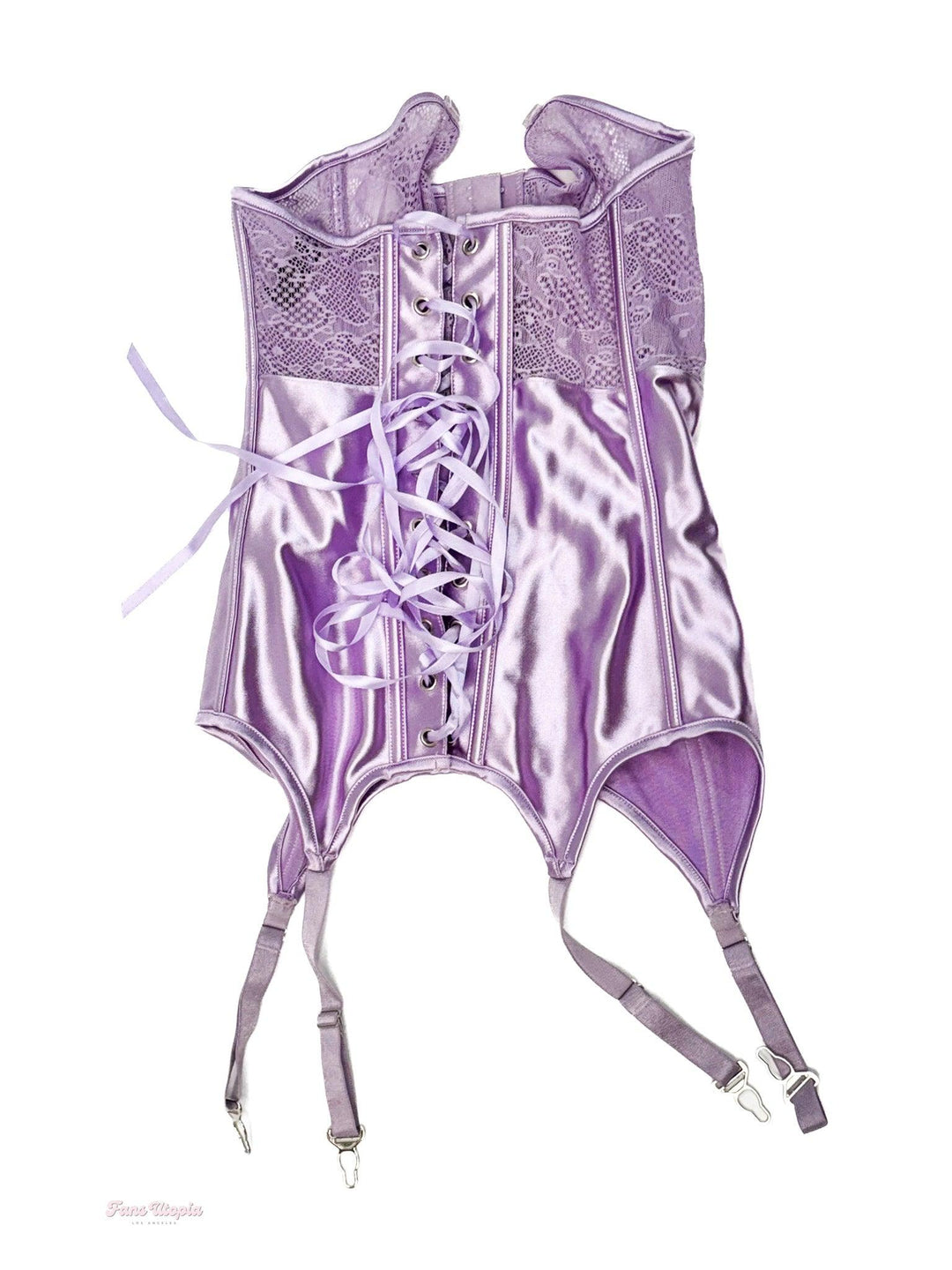 Jenna Foxx Purple Ribbon Bustier Bodysuit - FANS UTOPIA