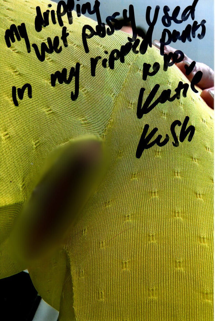 Katie Kush Ripped Yellow Leggings + Signed Photo