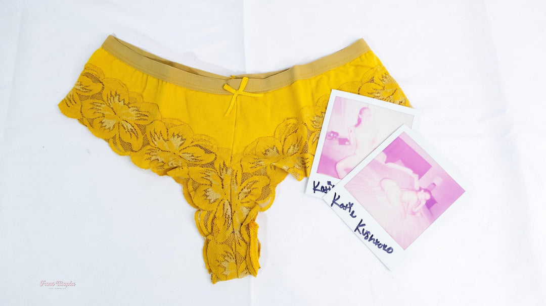 Katie Kush Yellow Cheeky Panties + Polaroids - FANS UTOPIA