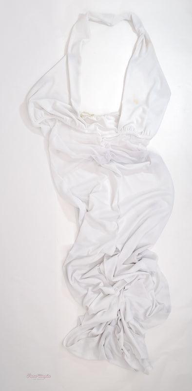 Katrina Colt White Dirty Dress - FANS UTOPIA
