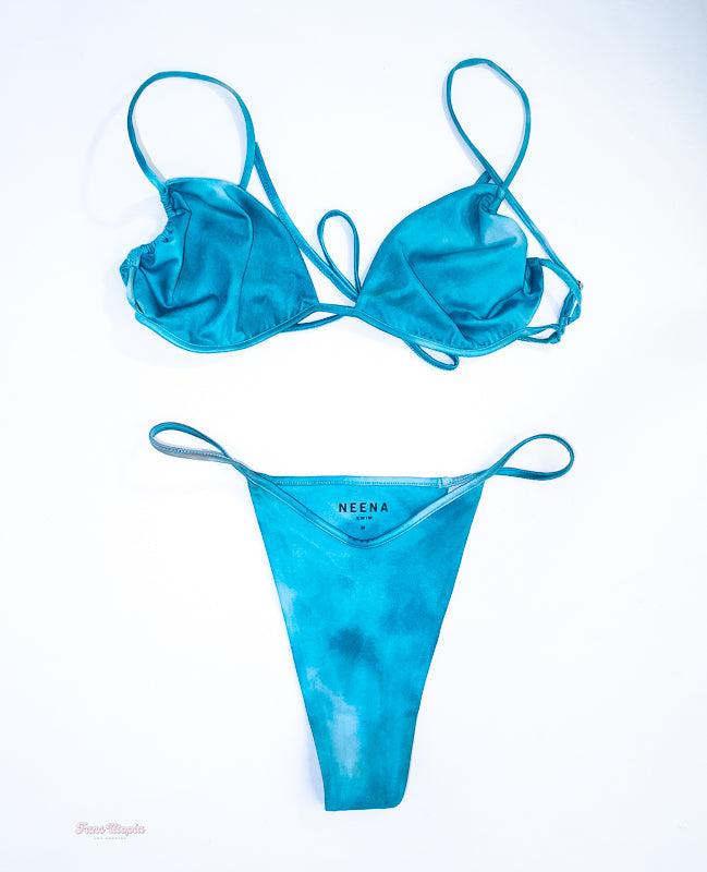 Kayley Gunner Blue String Bikini - FANS UTOPIA