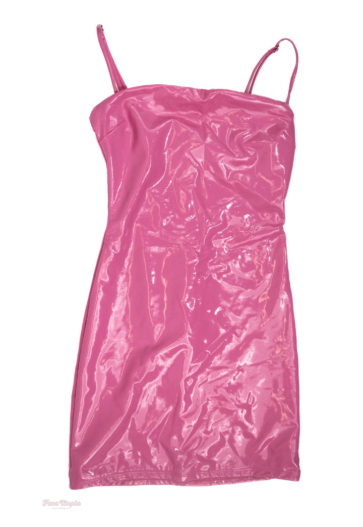 Kendra Spade Pink Latex Dress