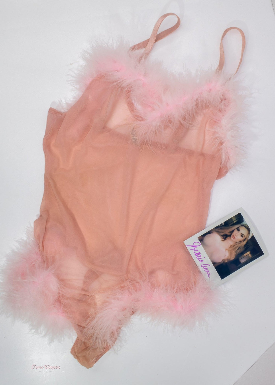 Kenzie Anne Pink Feather Bodysuit - FANS UTOPIA