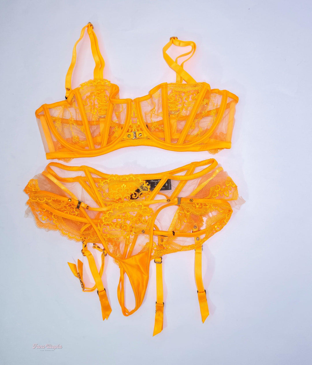 Kiki Klout HB Neon Orange Lingerie Set - FANS UTOPIA