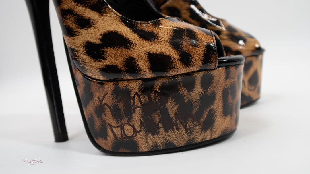 Kitana Montana Autographed Leopard Stripper Heels