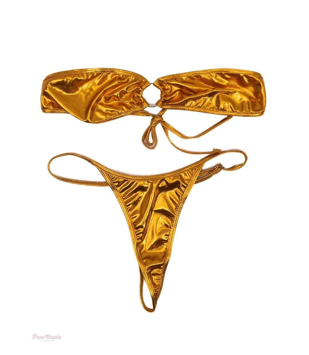 Kitana Montana Gold Strapless Bikini