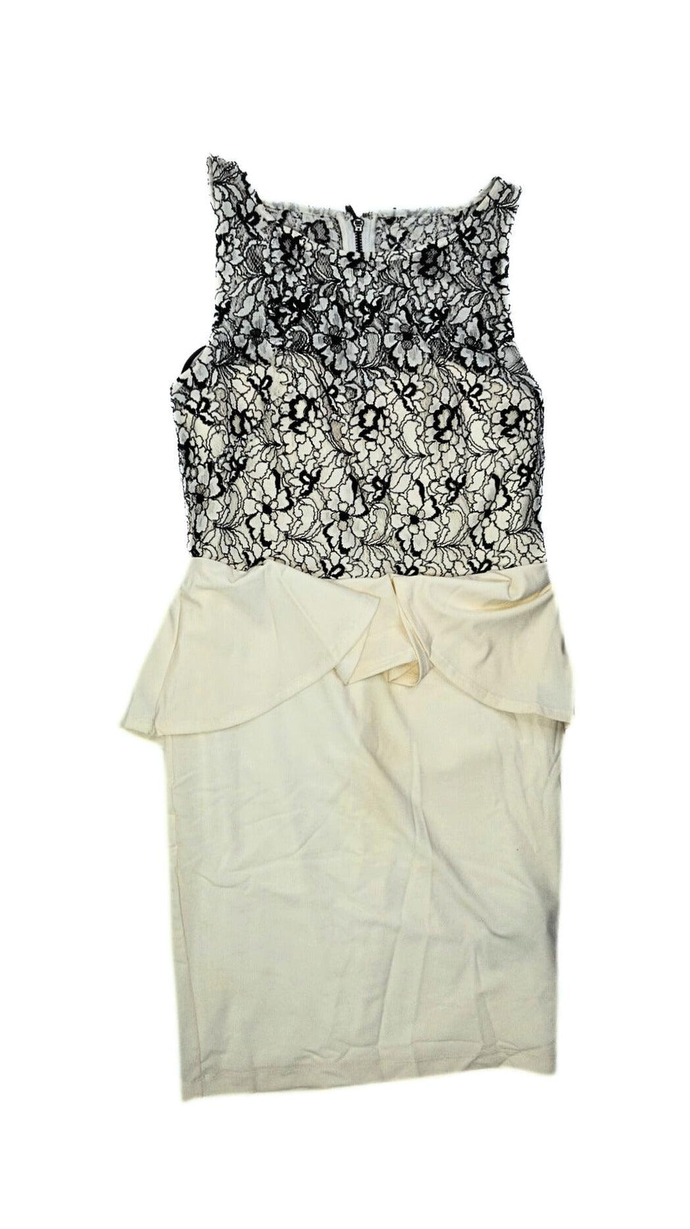 Lauren Phillips Black & Cream Floral Laced Dress - FANS UTOPIA