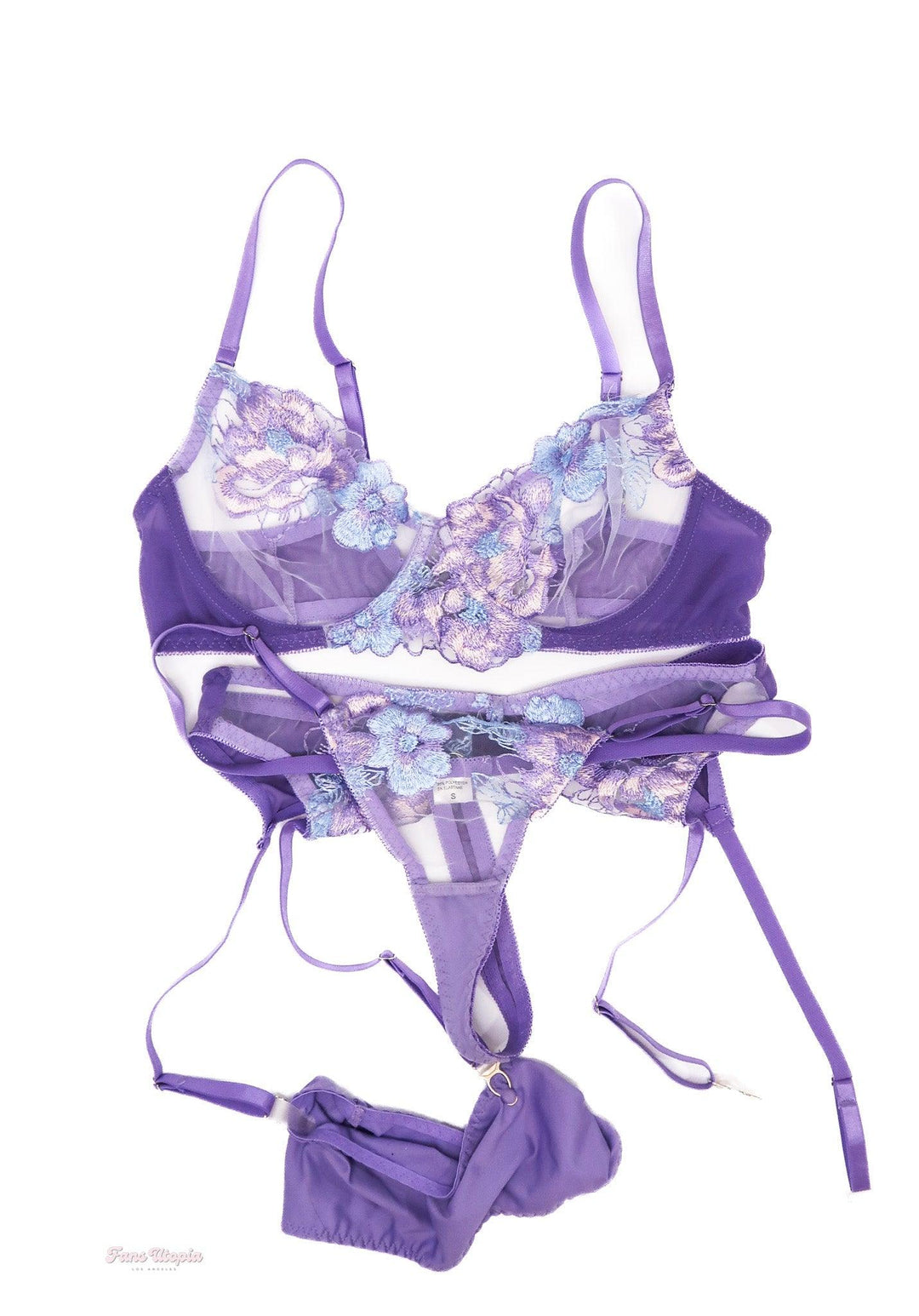 Lexi Lore Purple Floral Lingerie Set - FANS UTOPIA