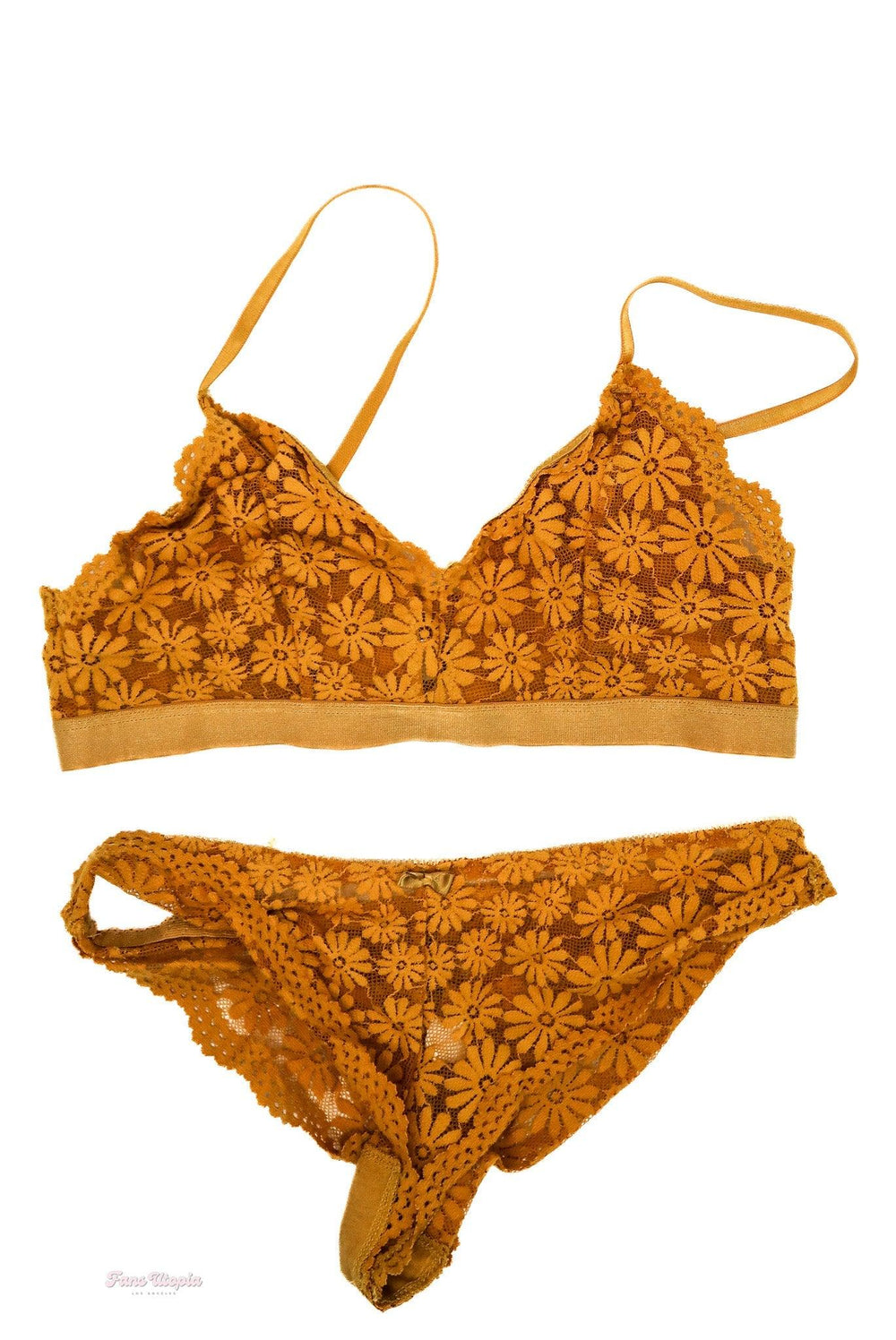 Lexi Lore Yellow Flower Bra & Panty Set - FANS UTOPIA