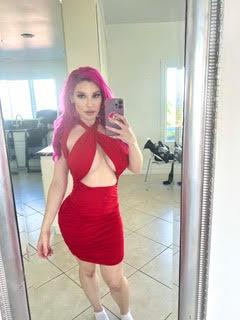 Lily Lou Red Dress - FANS UTOPIA