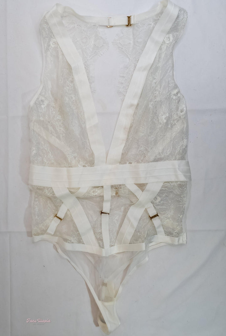 Lissa Aires HB White Lingerie Set + Bodysuit - FANS UTOPIA
