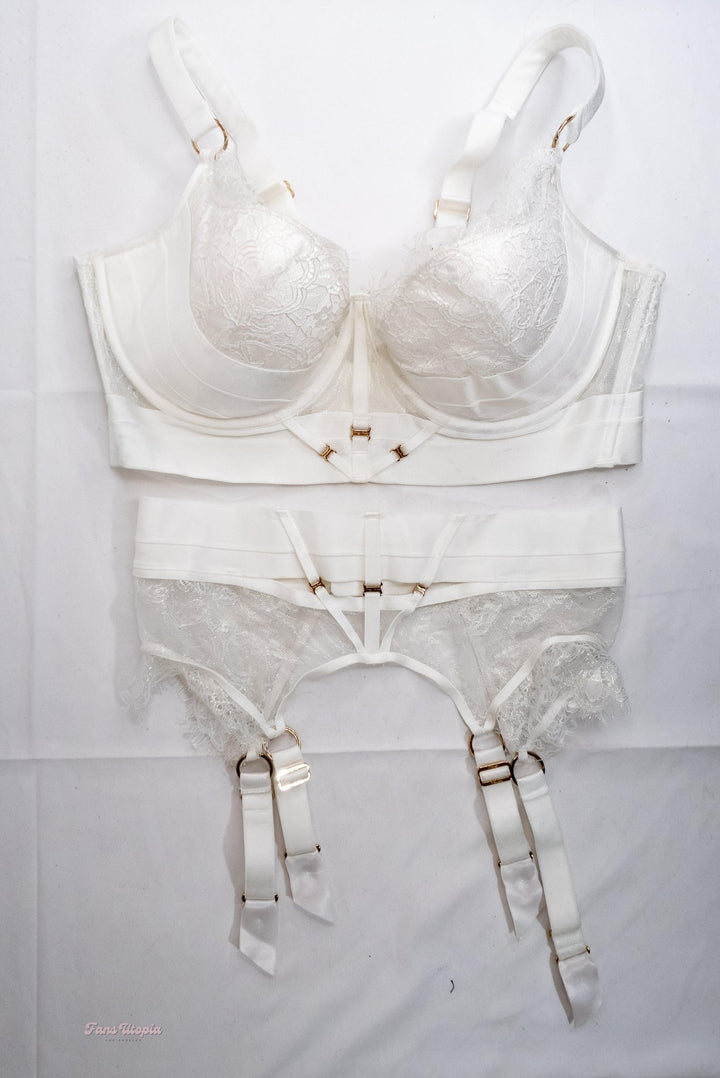 Lissa Aires HB White Lingerie Set + Bodysuit - FANS UTOPIA