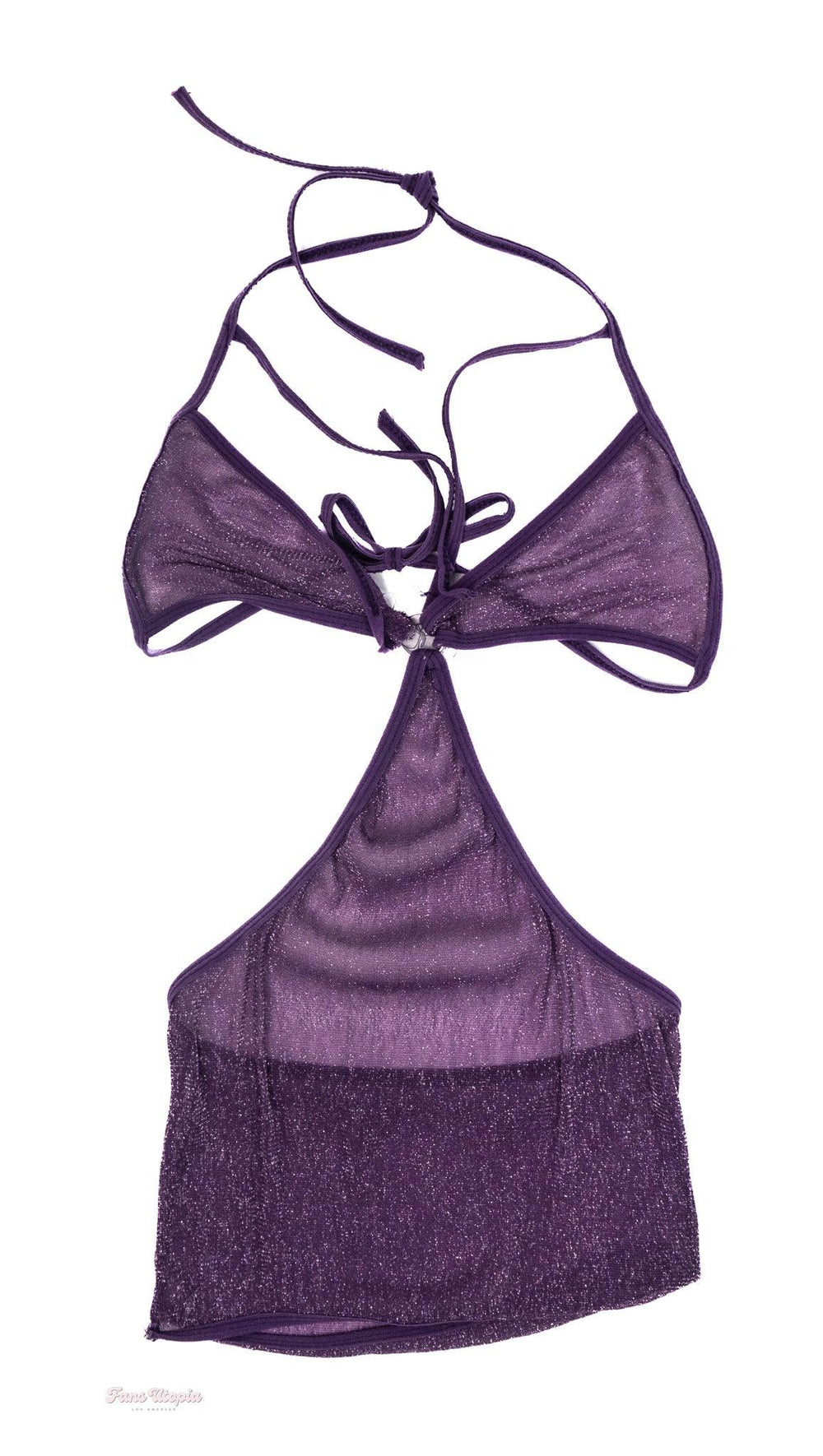 Lola Fae Purple Glitter Micro Dress - FANS UTOPIA