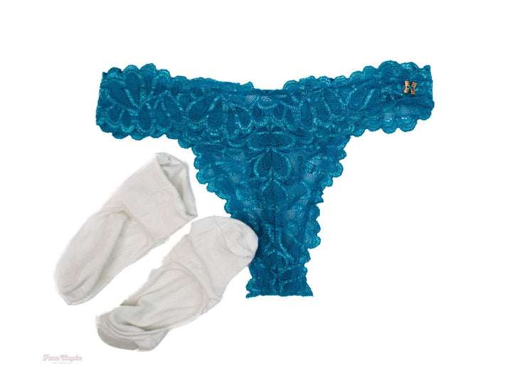 Lola Fae Savage X Blue Panties & Socks - FANS UTOPIA