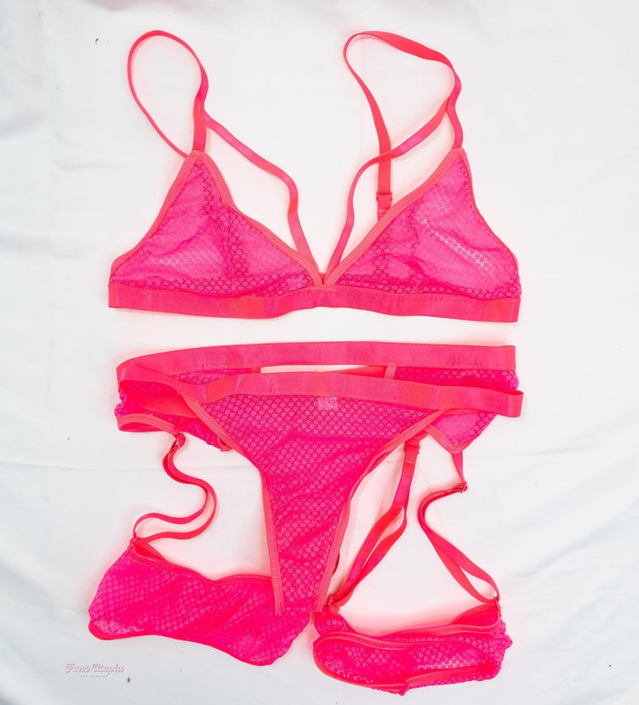 Maddy May Neon Pink Lingerie Set - FANS UTOPIA