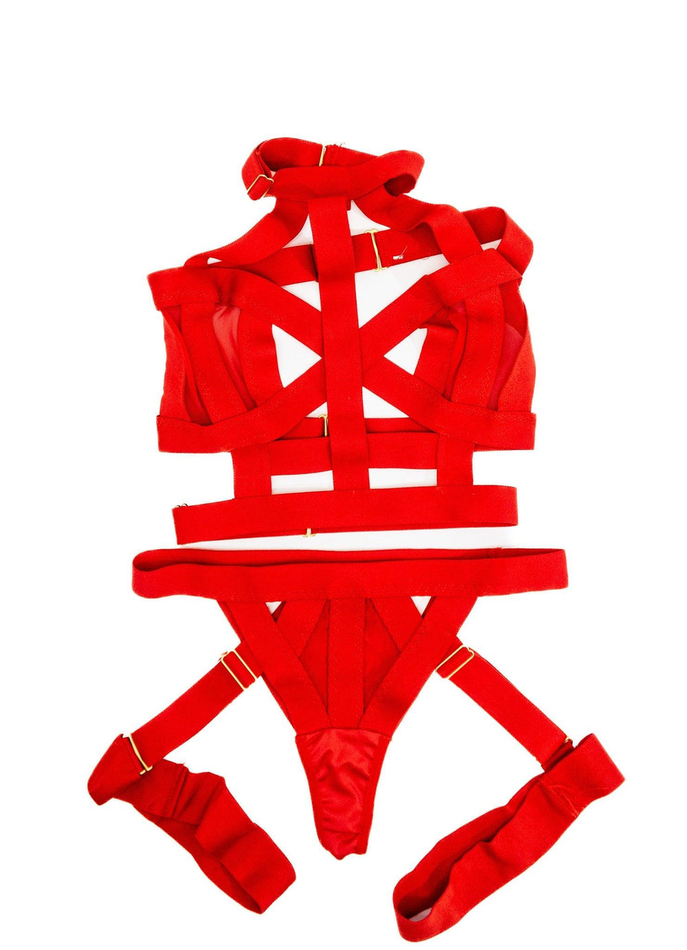 Marica Hase Red Strappy Lingerie Set - FANS UTOPIA