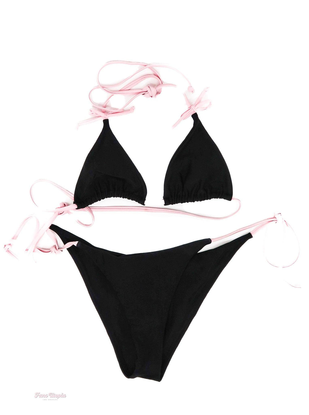 Mia Malkova Black Pink String Bikini - FANS UTOPIA