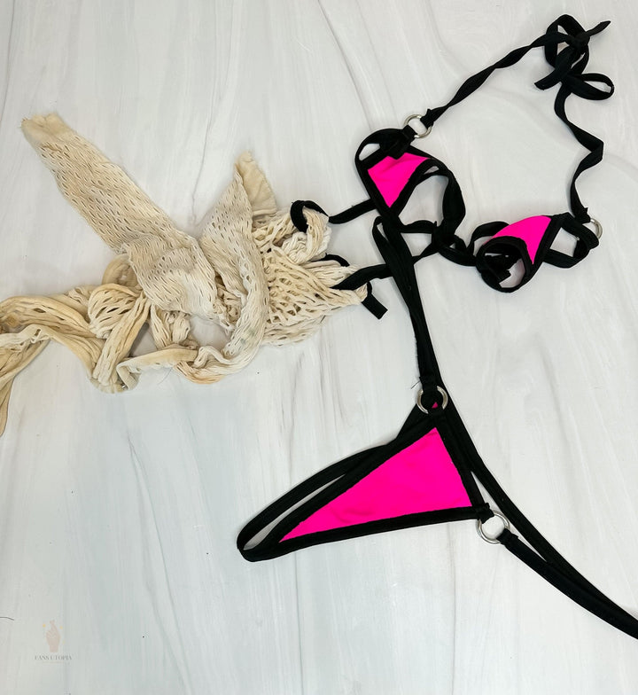 Mona Azar OILY Bikini & Fishnet Bodysuit - FANS UTOPIA
