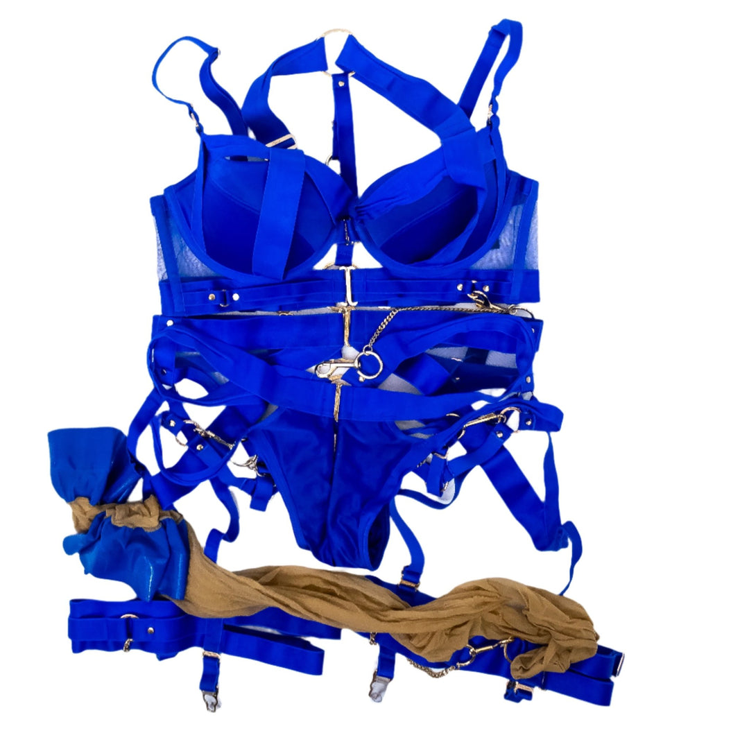 Mona Azar Royal Blue HB Complete Lingerie Set - FANS UTOPIA