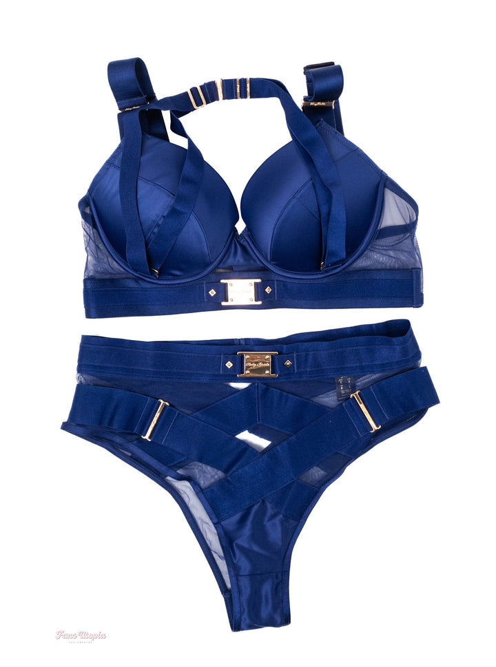 Nikki Benz HB Blue Bra & Panty Set