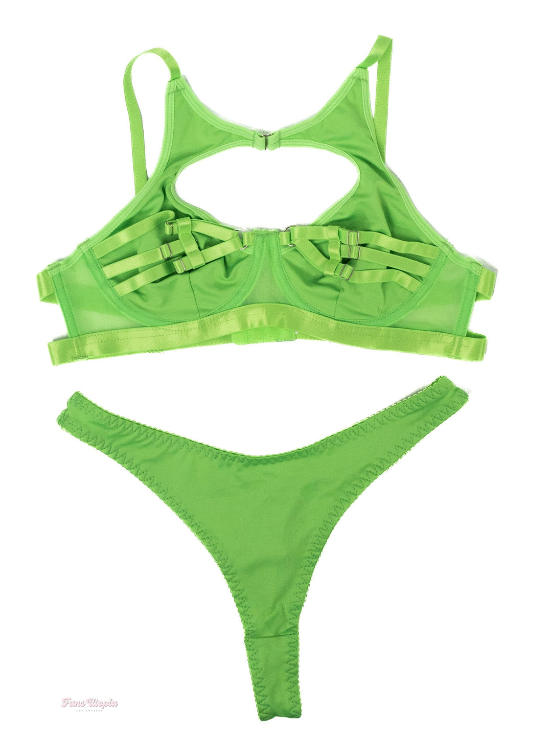 Nikki Benz Neon Green Bra & Panty