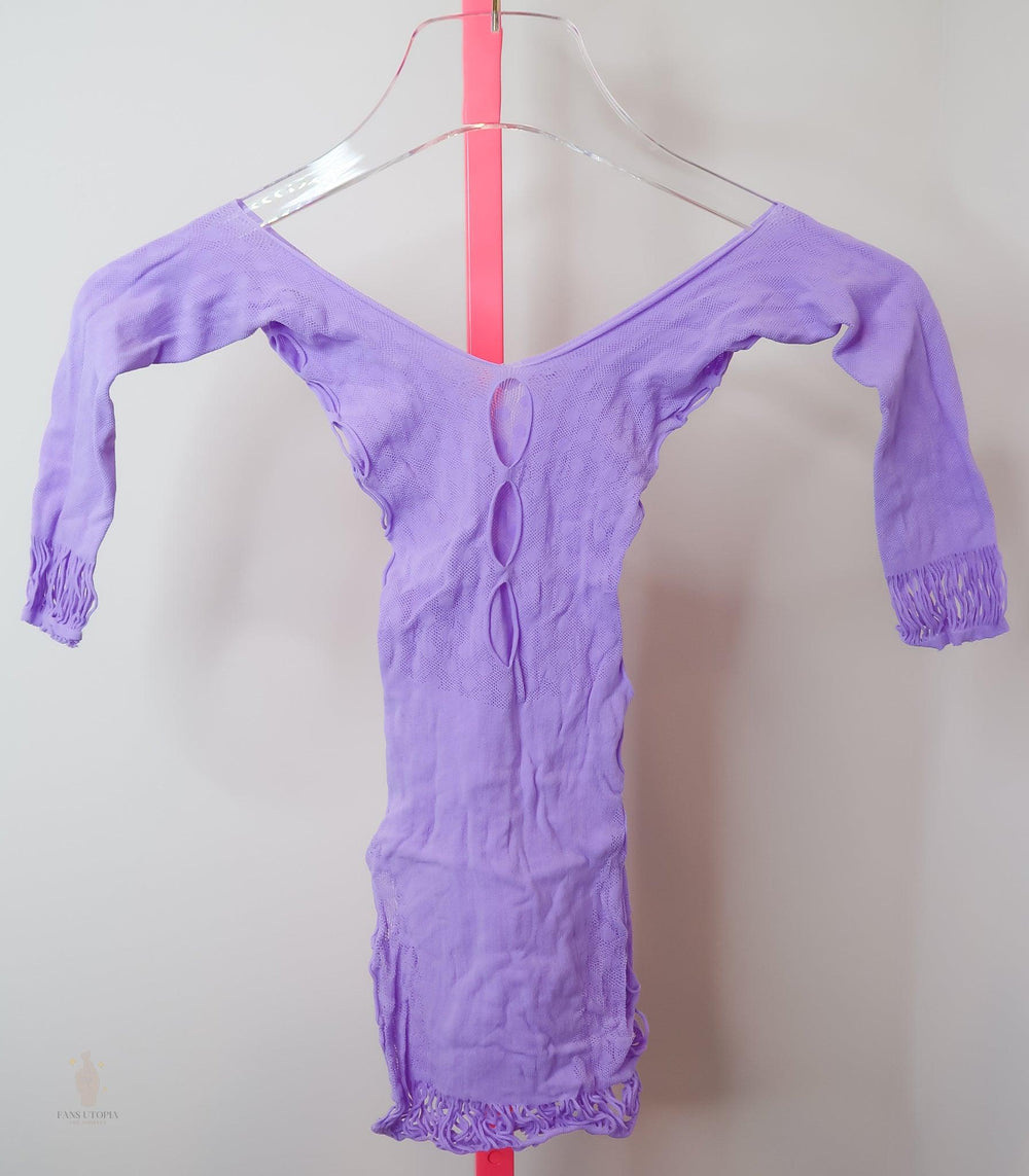 Nikki Benz Purple Mesh Dress - FANS UTOPIA