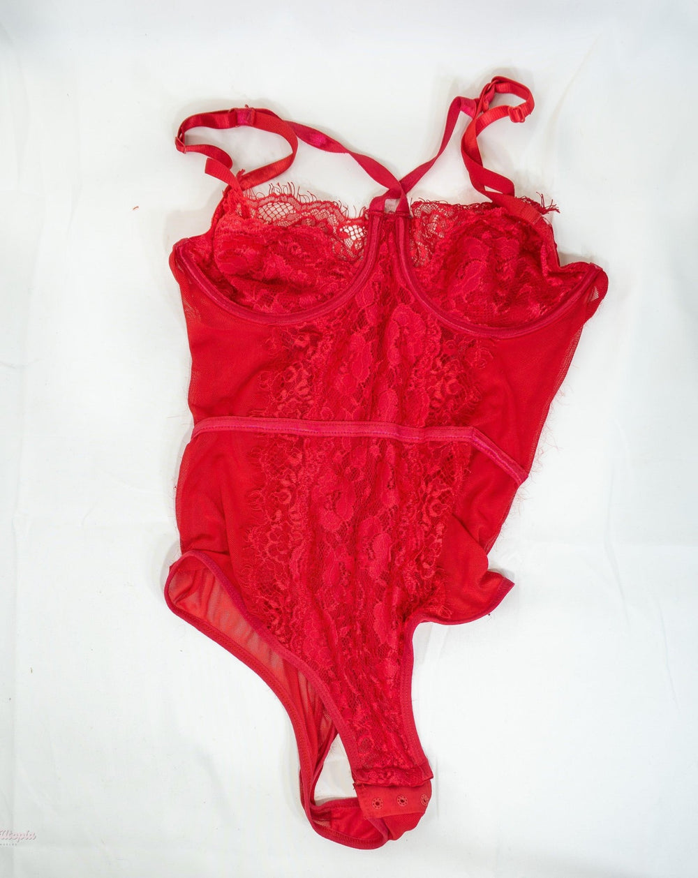Nikki Benz Red Lace Bodysuit - FANS UTOPIA